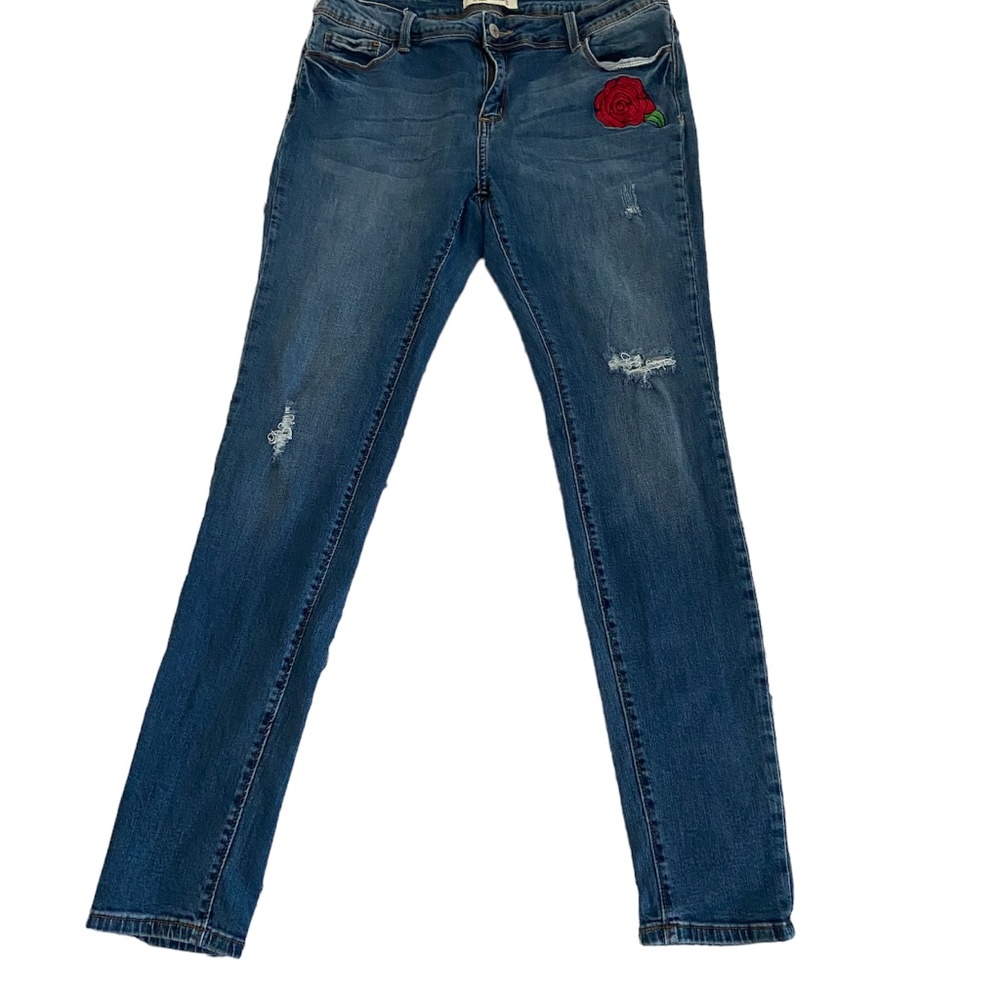 Hammer Jeans Los Angeles Stretch Rose Size 15 Faded Denim